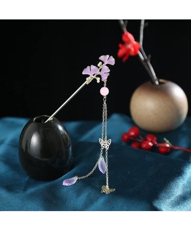 URFEDA Chinese Hair Stick Ginkgo Biloba Butterfly Hair Sticks Flowers Hair Clips Shiny Metal Hair Sticks Fashion Hair Stick Rhinestone Hair Chopsticks Vintage Hair Stick for Women and Girls - Buy Online on GoSupps.com