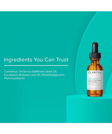 ClarityRx Peace Of Mind Eucalyptus Aromatherapy Concentrate - Natural Essential Oil Face Treatment for Redness & Acne | 1 fl oz - Shop Internationally - Buy Online on GoSupps.com