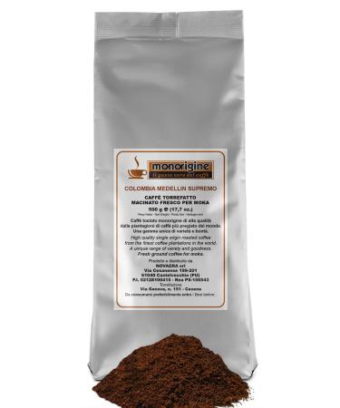 MONORIGINE Fresh ground Arabica coffee for moka pots Colombia Medellin Supremo 500g - Monorigine 100% Arabica coffee