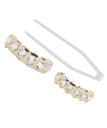 Shop Hip Hop False Teeth Set - Gold & Silver Rapper Accessories for Halloween & Festivals - Upper & Lower Teeth Decoration - Buy Online on GoSupps.com