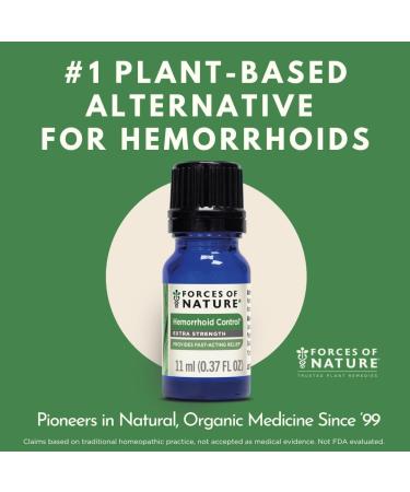 Forces of Nature Organic Hemorrhoid Relief | Extra Strength, Non GMO, Chemical-Free | Shrink Veins, Ease Pain & Itching | 0.37 Fl Oz - Buy Online on GoSupps.com