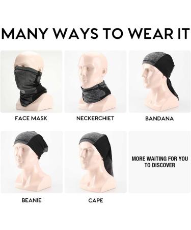 UV Stylish Multifunctional Scarf for Men & Women - Tube Scarf Bandana Face Mask - Grey | International Shipping - Buy Online on GoSupps.com