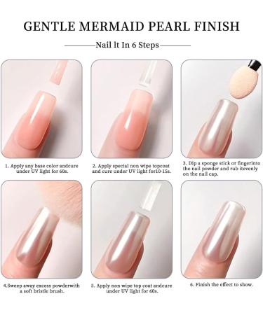 TQUXNGA White Chrome Nail Powder Shimmered Chrome Pigment Powder Mirrored Effect Nails Art Powder for Manicures Decorations - Buy Online on GoSupps.com