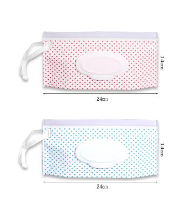 2 Pack Portable Baby Wet Wipes Bags - Flip-Top Travel Storage (Color A) | International Shipping - Buy Online on GoSupps.com
