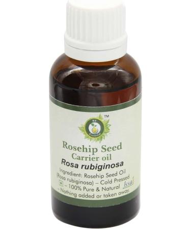 R V Essential Pure Rosehip Seed Carrier Oil 30ml (1.01oz)- Rosa Rubiginosa (100% Pure and Natural Cold Pressed) - Buy Online on GoSupps.com