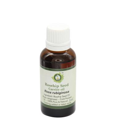 R V Essential Rosehip Seed Oil | Rosehip Oil | Rosa Rubiginosa | For Face | For Skin | For Body | 100% Pure Natural | Cold Pressed | 15ml | 0.507oz 0.51 Ounce (Pack of 1)