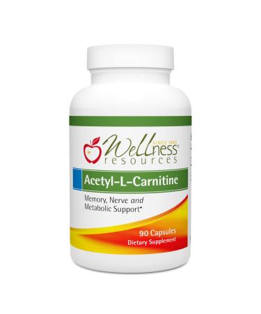 Wellness Resources Acetyl-L-Carnitine (ALC) for Memory Nerves (500 mg 90 Capsules)