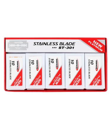 Dorco Platinum Stainless Double Edge Razor Blades - 10 Count (Pack of 10)
