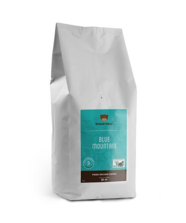 Blue Mountain Ground Coffee 1kg - For Filter Cafetiere V60 French Press - Medium Roast - Brown Bear - Strength 3 - Donation to Free The Bears