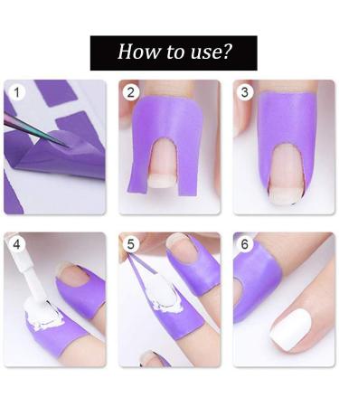 EBANKU Nail Polish Protector - 70 Disposable Peel Off Stickers for Nail Art Painting - Soft Plastic Spill-Proof Stamping Tool - Buy Online on GoSupps.com