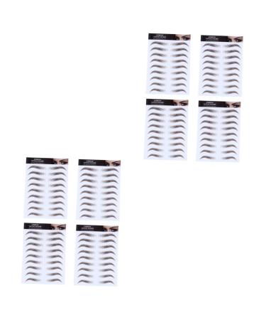 Beavorty 8 pcs eyebrow stickers waterproof makeup tattoo eyebrows Imitation Eyebrow cosmetic applique 3d