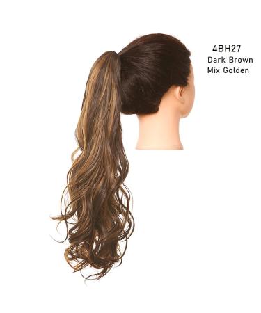 Buy Shadow Curly Hair Ponytail Extensions | Afro Wavy Clip-In Synthetic Extensions in Blonde Pink - 26 Inches - Buy Online on GoSupps.com