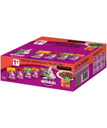 Whiskas wet cat food Adult 1+ Classic Selection in sauce 80 x 100g Mega Pack