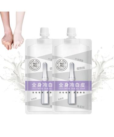 Cold White Skin All Over, Japanese Skin Whitening Body Lotion, Cold White Full Body Whitening Cream, Whitening Moisturizing Brightening Body Lotion, Whitening Body Milk For Refining Skin, 200ml (2PC)