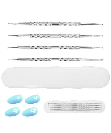 KMZ 4 Pcs Professional Ball End Nail Art Tools Stailess Steel Dotting Pen Tool Nail Art Kit Nail Art Brushes Nail Design Tools Rhinestone Picker Tool Polymer Clay Tools