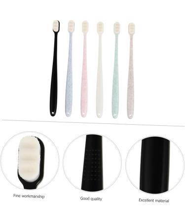 FRCOLOR 6pcs Wave Style Silicone Toothbrush Set - Superior Teeth Cleaning for Adults - International Shipping Available - Buy Online on GoSupps.com