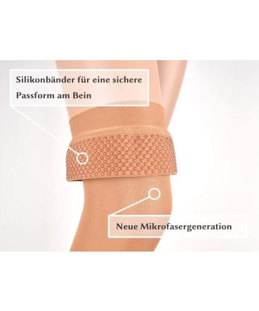 ASSISTICA Class 2 Compression Stockings 23-32 mmHg Thigh High Socks, Size Large Beige (170-182 cm) - Buy Online on GoSupps.com