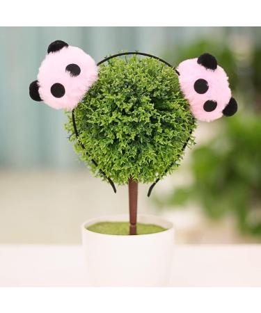 4 Pcs Panda Headband Furry Hair Hoop - Cute Cartoon Pom Pom Hair Accessories for Girls - Buy Online on GoSupps.com