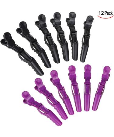 Xrten 12-Piece Hair Clips Set - Professional Hairdresser Sectioning Clips - Durable Plastic Combi-Clip Hair Accessories for Easy Styling - Buy Online on GoSupps.com
