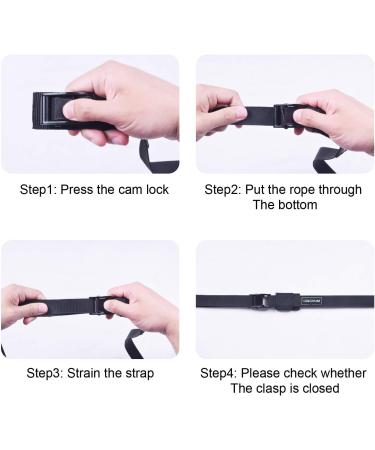 LINGVUM 15ft Tie Down Cam Straps for Kayak, Surfboard, SUP, Canoe - Roof Rack Cargo Straps (Pair) - Black/Blue/Red - Buy Online on GoSupps.com