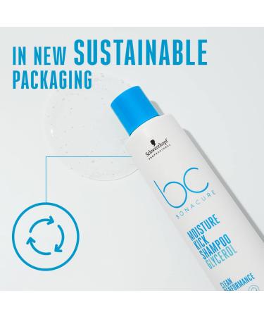 Schwarzkopf NEW BC Bonacure Moisture Kick Shampoo 250mL | Moisture Shampoo for Dry Hair | Colour Safe for All Hair Types New Formula 250mL New Formula! 1 l (Pack of 1) - Buy Online on GoSupps.com