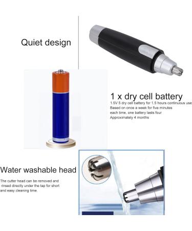 Asixxsix Professional Electric Nose Hair Trimmer Multifunction Painless Ear Eyebrow Trimmer Met Stereo Rotary Cutter Head Compact and Portable for Men and Women - Buy Online on GoSupps.com