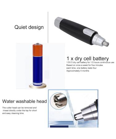 Professional Ear Nose Hair Trimmer | Painless Electric Beauty Hair Remover for Face Eyebrow & Body - Washable & Ergonomic Design - Buy Online on GoSupps.com