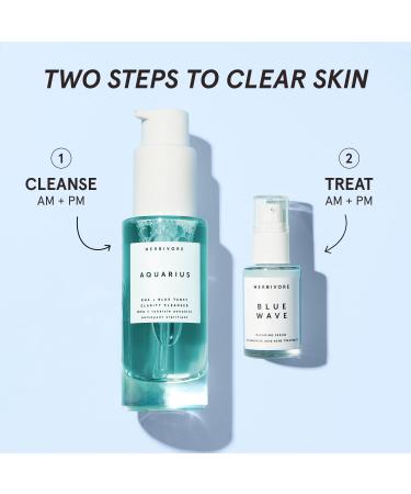 HERBIVORE Blue Besties Duo | Acne Treatment - Aquarius Cleanser & Blue Wave Serum | Vegan Cruelty-Free Plant-Based - Buy Online on GoSupps.com