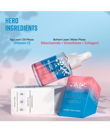 Generic Magic 10% Niacinamide 5% Vitamin C 2% Glutathione Serum 1% Collagen Face Serum for Glowiing Skin | Hydrating Niacinamide For Women & Men 30 ml - Buy Online on GoSupps.com