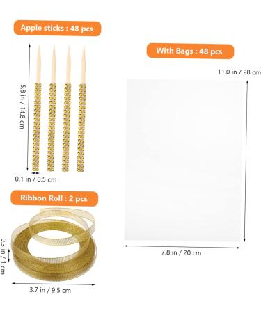 ABOOFAN 1 Set Apple Stick Cocktail Garnish Caramel Sticks and Chocolate Stick Gold Party Apples Sticks Stocking Stuffer Dessert Sticks Party Sticks Cake Kit Flash Cake Stick Wood - Buy Online on GoSupps.com