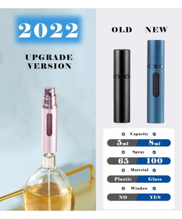 Perfume Atomiser Refillable Perfume Bottle for Travel Leaking Proof Mini Empty Perfume Spray Bottle for Women and Men 8ml - Matte Black & Matte Black - Buy Online on GoSupps.com