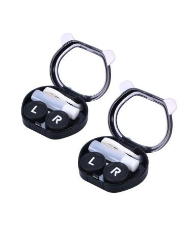 2st contact lens box contact lenses case lenses Box Nice lens case Cartoon lens case lens storage cartoon lensing container cartoon contact lens container 2PCs
