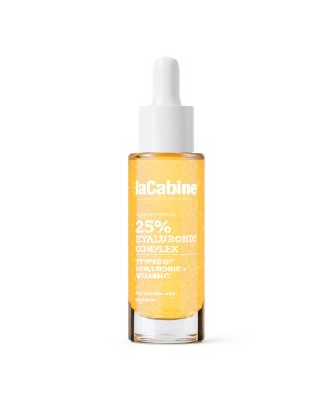 LaCabine laCabine 25% Hyaluronic Complex Advanced Serum 30ml - Multi-Molecular Hyaluronic Acid & Stabilized Vitamin C - Deep Hydration Wrinkle Reduction & Radiance Boosting Serum