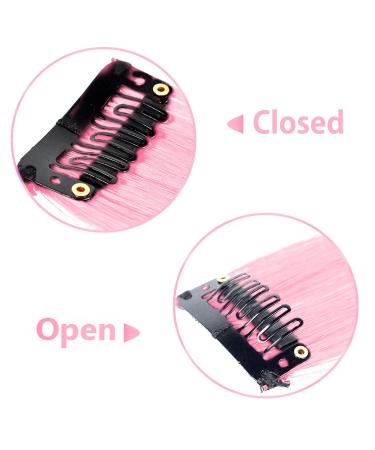26 PCS Multi-Color Party Highlights Clip in Hair Extensions - 22 inch Synthetic Hairpieces for Girls, Women, Kids - Halloween Accessory - 13 Color Options - Buy Online on GoSupps.com
