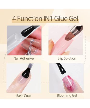 UNA GELLA 2Pcs Nail Glue 4 in 1 for Acrylic Nails - Super Strong UV Nail Extension Adhesive for Fake Nails - Long Lasting Brush On Gel for Press On Nails and Repair Treatment - Buy Online on GoSupps.com