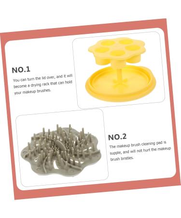 Angoily 1set Makeup Brush Cleaning Bowl Brush Cleaner Kit Cleaning Kits Makeup Tool Cleaner Cleansing Brush Eye Shadow Brush Scrubber Brush Rinsing Bowl Diy Kits Cosmetic Tpr Beauty Tools - Buy Online on GoSupps.com