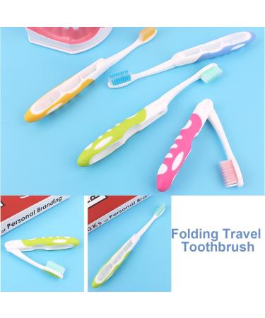 KGDUYC Manual Toothbrushes - Foldable & Portable Soft Bristle Travel Toothbrush Set (4 Pack) for Adults - Ideal for International Shipping - Buy Online on GoSupps.com
