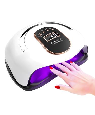 168W LED UV Nail Lamp Professional Gel Nail Kits with UV Lamp Faster Nail Dryer Light with 4 Timers Auto Sensor LCD Display Low Heat for Quickly Cure UV Led Gel Polish/Acrylic Builder/Home/Salon