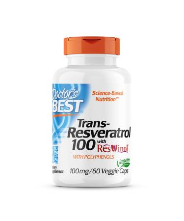 Doctor's Best Trans-Resveratrol with Resvinol 100 mg 60 Veggie Caps - Buy Online on GoSupps.com