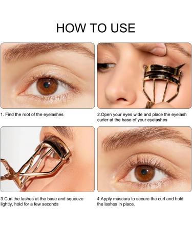 Kmchilj Metal Eyelash Curler with 2 Silicone Pads - Rose Gold Eye Makeup Tool - Buy Online on GoSupps.com