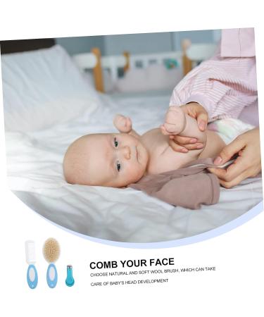 3pcs Wool Brush Baby Hairbrush Cleaner Grooming Kit - Healvian Soft Bristle Cleaning Brushes for Newborn Boy Girl - Buy Online on GoSupps.com