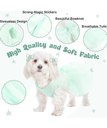 Luxury Dog Wedding Dress | Princess Skirt for Small Dogs | Bowknot Summer Puppy Dresses in Green - Buy Online on GoSupps.com