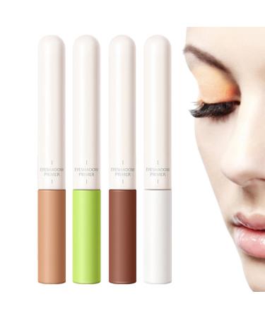 Eyeshadow Primer 4 Colors Eyeshadow Primer with Matte Cream Eyeshadow Primer Waterproof Long Lasting Eye Brightener Highlighter Blusher Eye Shadow Makeup for Women