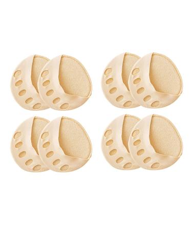 4 Pairs Split Toe Socks Women High Heels Half- Toe Cushion Metatarsal Foot Pad Toe Socks No Show Metatarsal Divider Cushion of Foot Pads Woman Cotton Anti Slip Socks Non-Slip