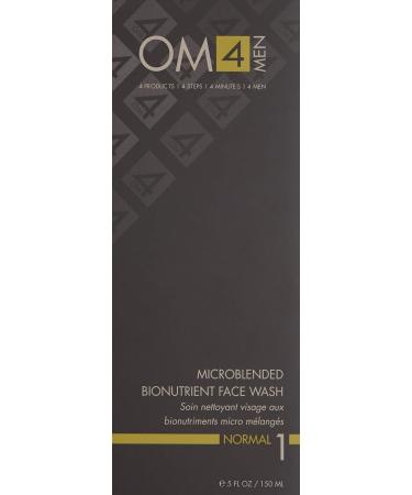 OM4 Normal Step 1 Face Wash - Antioxidant & Vitamin C Gel Cleanser for Men with Normal Skin Types - Microblended Bionutrient Formula - Buy Online on GoSupps.com