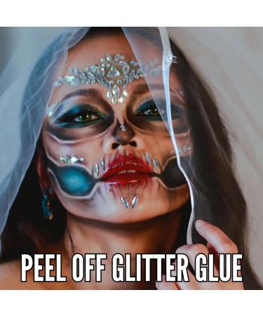 Makeup Glitter Glue Peel-Off Formula - Long-Lasting Adhesive for Eyes Face & Body | Chunky Glitter Jewels & Gems - Buy Online on GoSupps.com