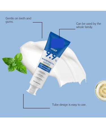 NHAP 9.9% Whitetooth Gentle Hydroxyapatite Toothpaste Fresh Peppermint Enamel Strengthening 120g/4.23oz - Buy Online on GoSupps.com