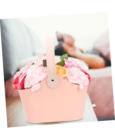 DOITOOL Box Portable Basket Rose Bouquet Bath Soap Plant Essential Oil Soap Rose Petal Soap Soap Decorative Soap Romantic Soap Miss Pink Cosmetic Ribbon - Buy Online on GoSupps.com
