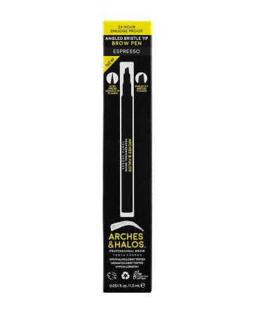 Arches & Halos Angled Waterproof Brow Pen - Espresso | Sparse Eyebrow Fill, Fuller Effect, Smudge Proof - 0.051 Oz - Buy Online on GoSupps.com