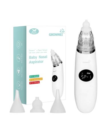 Baby Nasal Aspirator | Baby Nose Sucker | Baby Nose Cleaner, Automatic Booger Sucker for Baby, Rechargeable, with Pause & Music & Light Soothing Function 1 Count (Pack of 1)